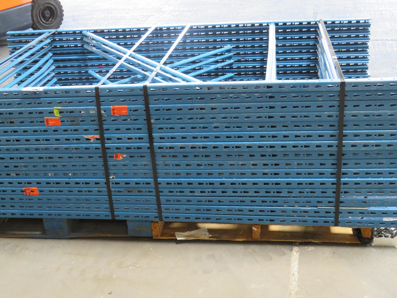 Lot of 13 Keystone Pallet Rack Uprights 8 FT x 50 In T159275 Test